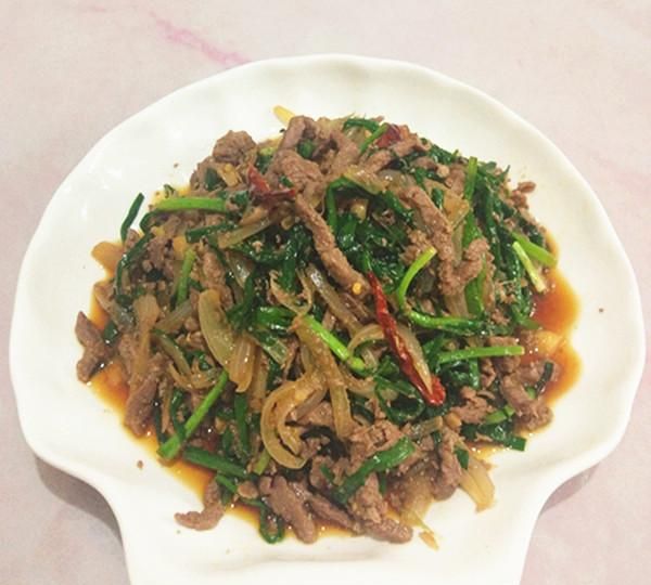 韭菜炒牛肉,家常菜,下饭菜怎么做图12