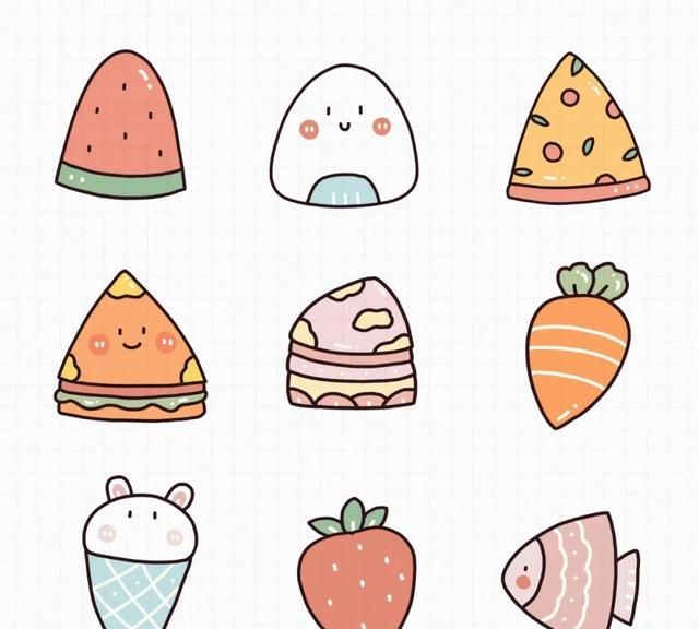 幼儿园小朋友喜欢的美食简笔画(盘子里的美食简笔画图片大全)图2