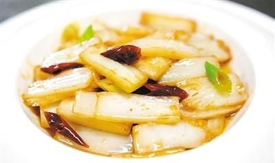 西安饭庄的酸辣金边白菜(陕西名菜白菜)图2