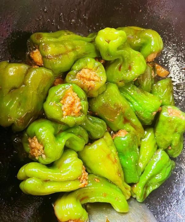 辣椒嵌肉怎么做好吃图1