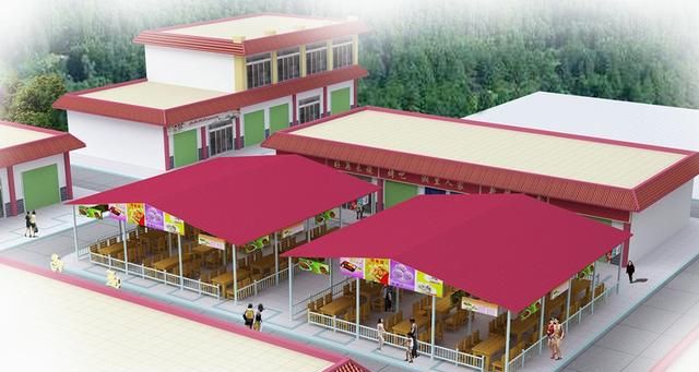 小吃街 美食街设计案例效果图大全图3