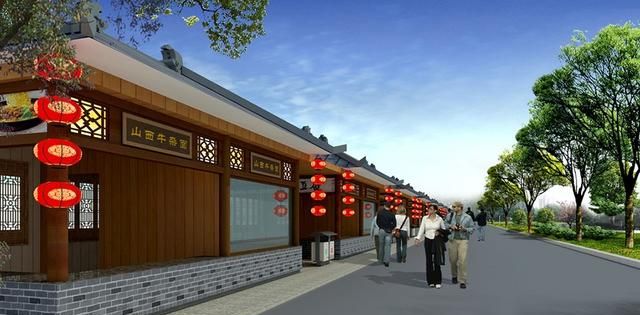 小吃街 美食街设计案例效果图大全图8