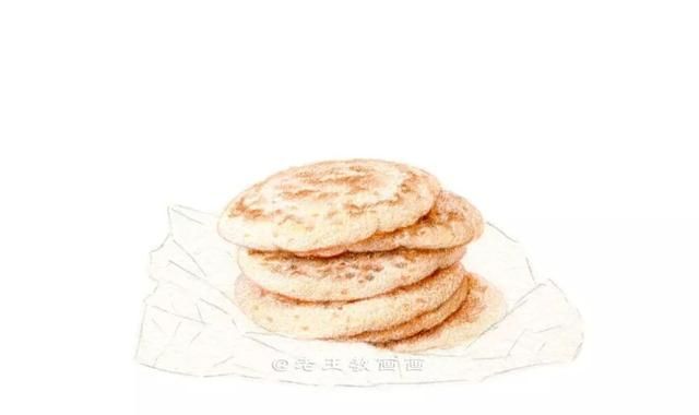 彩铅美食教程,教你画大饼,彩铅不会画美食手把手教你图11
